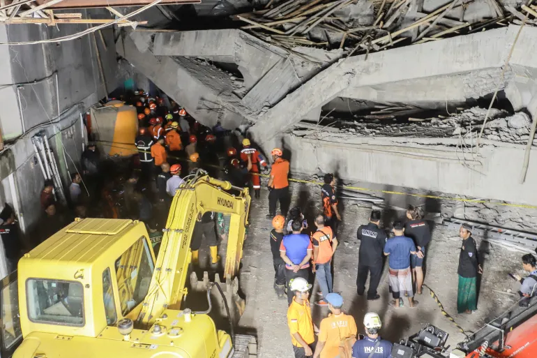 Rescuers Race Against Time After Indonesian School Collapse